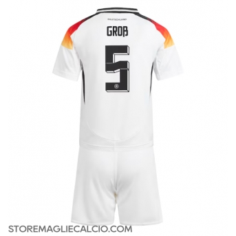 Germania Pascal Gross #5 Maglia Gara Casa Repliche Europei 2024 Bambino